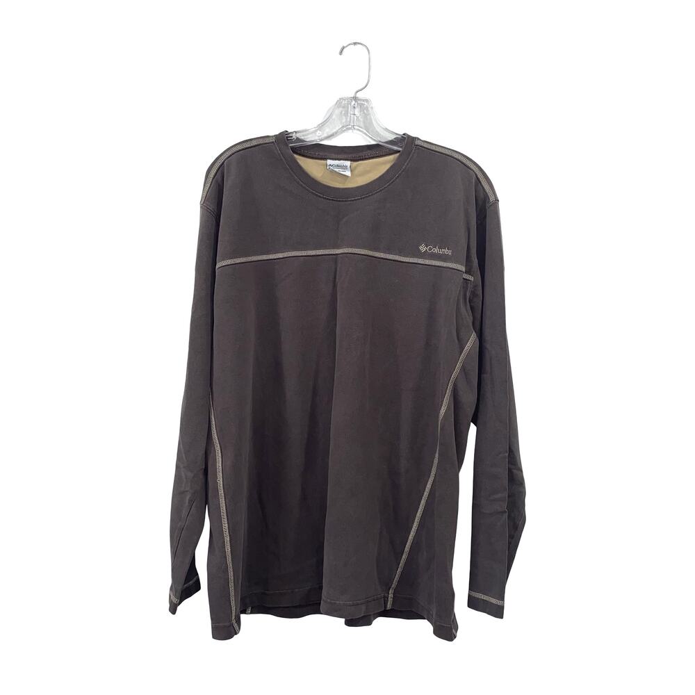 COLUMBIA Sportswear company Pullover Brown Sweater Size L (100% Cotton)
